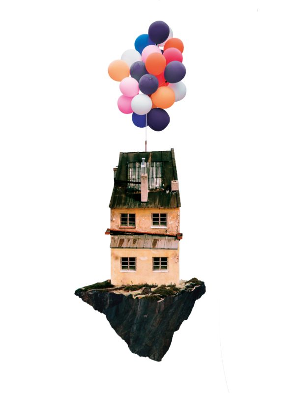 Domek z balonami